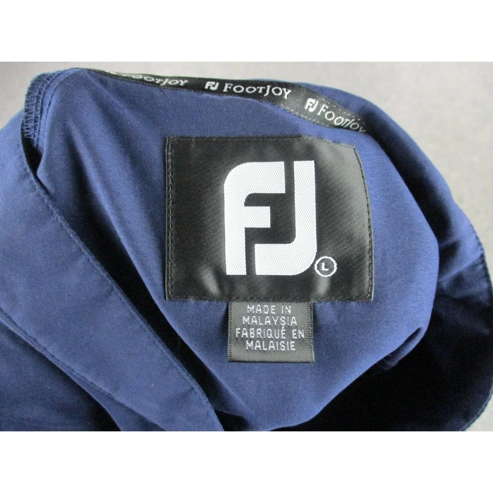 FootJoy Shirt Mens Large Blue 1/4v Zip Pullover Wind Shirt Windbreaker Golf